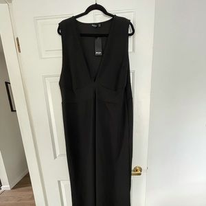 Black V Neck Jumpsuit
